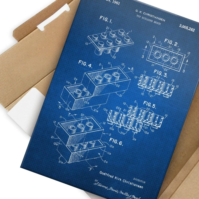 Plakat metalowy Lego Bricks Tech Prezent