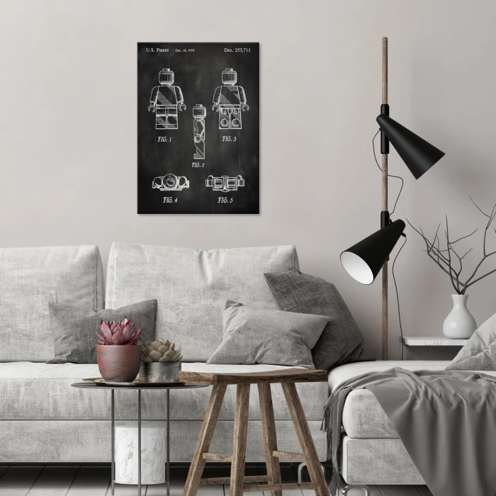 Plakat metalowy Bricks Lego Stone Prezent