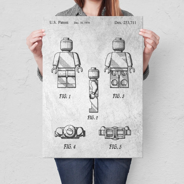 Poster metal Bricks Lego Man Stone gift
