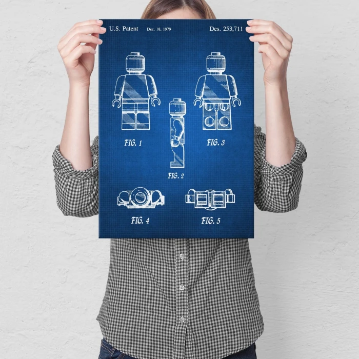 Plakat metalowy Bricks Lego Tech Prezent