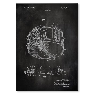 Poster metal Snare Drum Slate gift