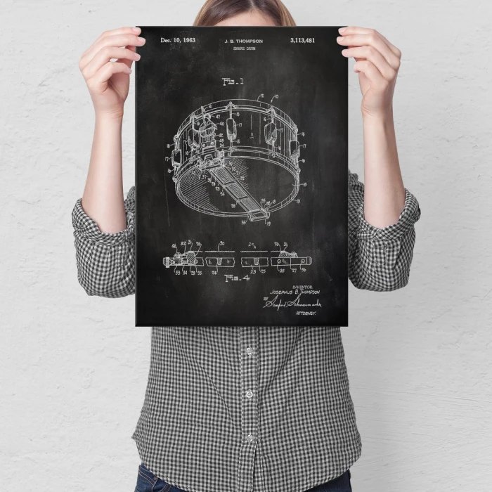 Poster metal Snare Drum Slate gift