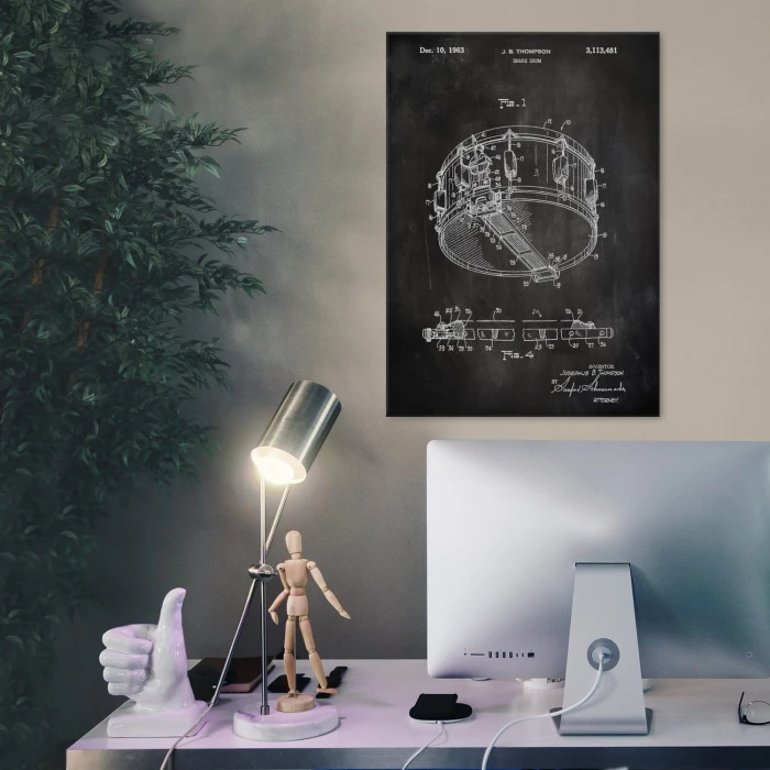 Poster metal Snare Drum Slate gift