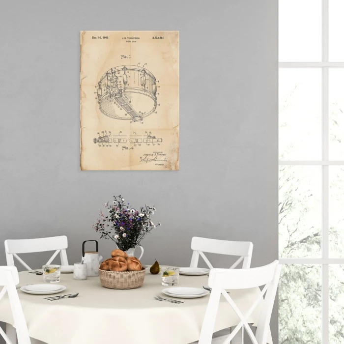 Poster metal Snare Drum Retro gift