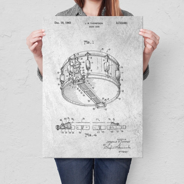 Poster metal Snare Drum Stone gift