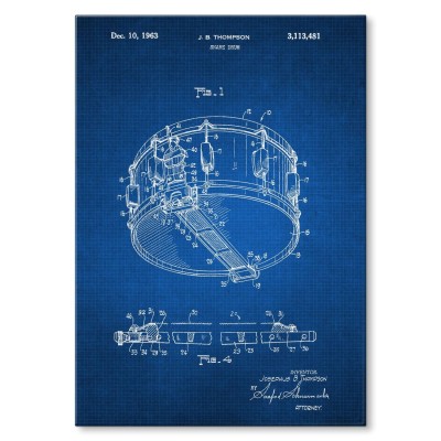 Poster metal Snare Drum Tech gift