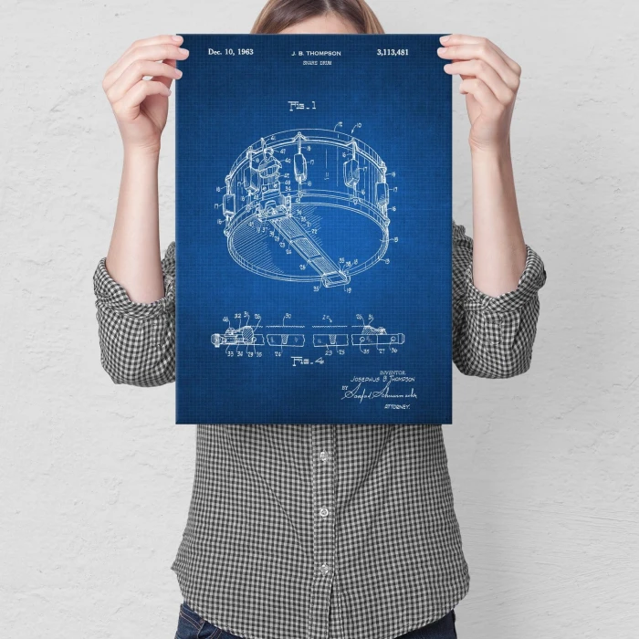 Poster metal Snare Drum Tech gift