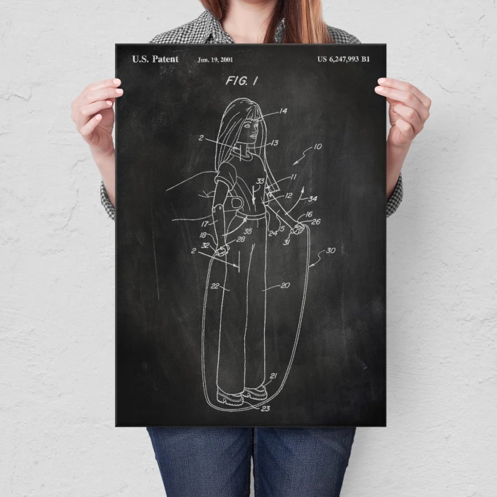 Poster metal Jumping rope doll Slate gift