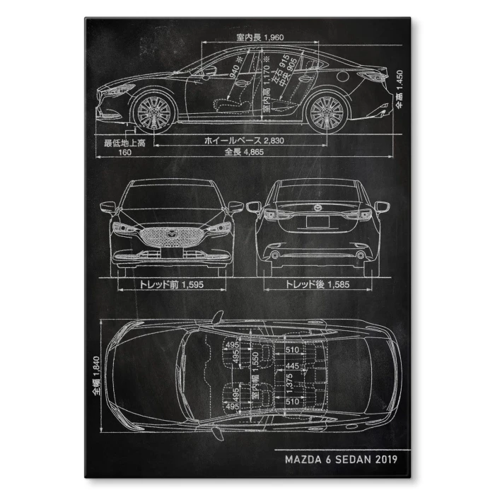 Plakat metalowy Mazda 6 Sedan Slate Prezent