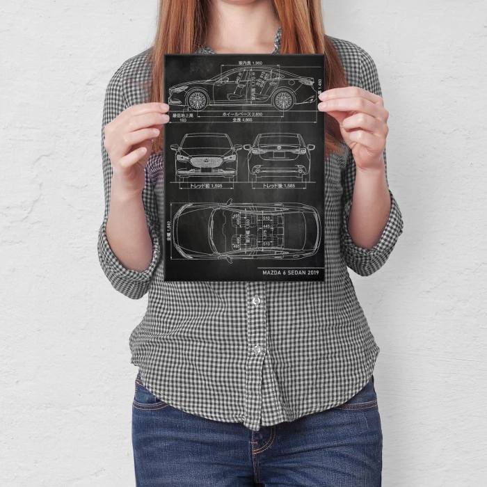 Poster metal Mazda 6 Sedan Slate gift