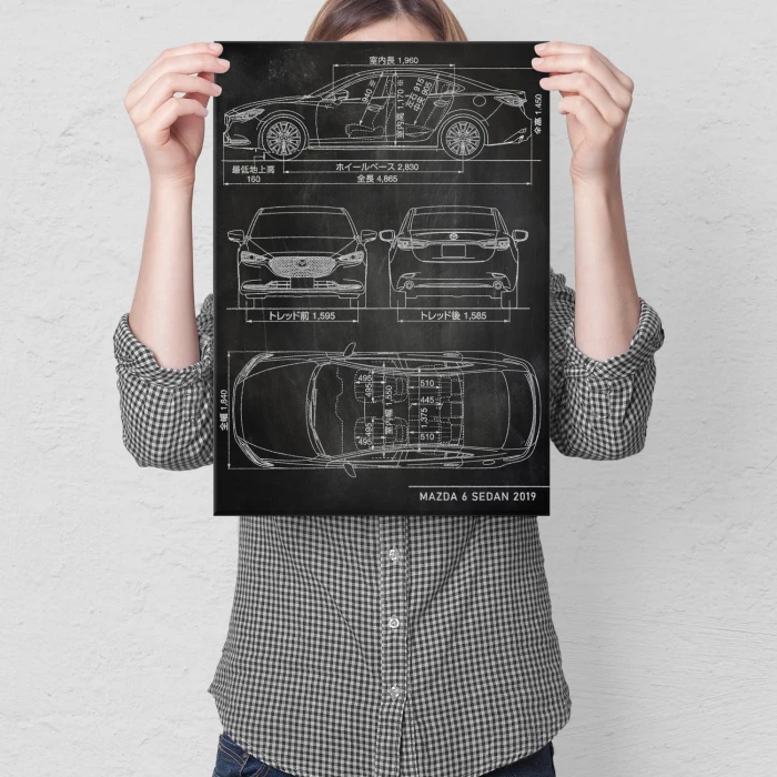 Plakat metalowy Mazda 6 Sedan Slate Prezent