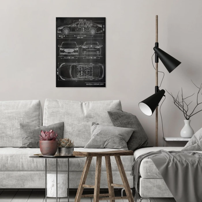 Plakat metalowy Mazda 6 Sedan Slate Prezent