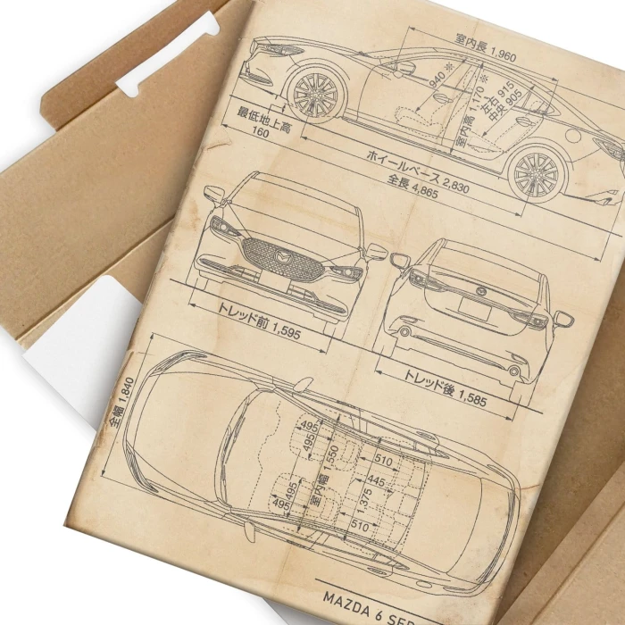 Poster metal Mazda 6 Sedan Retro gift