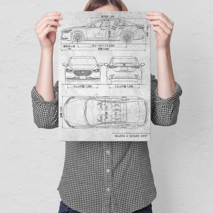 Plakat metalowy Mazda 6 Sedan Stone Prezent