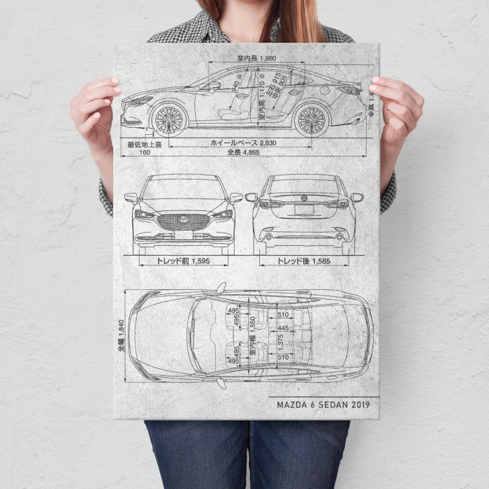 Poster metal Mazda 6 Sedan Stone gift