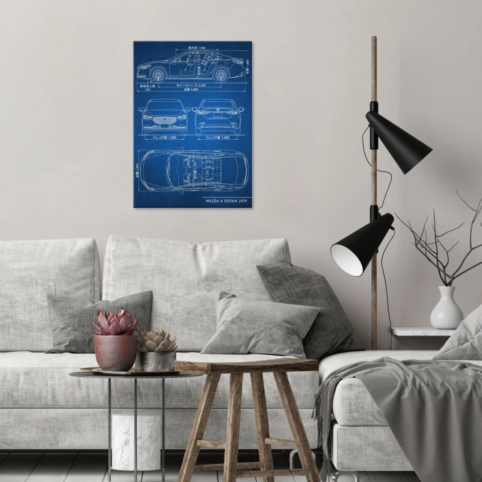 Plakat metalowy Mazda 6 Sedan Tech Prezent