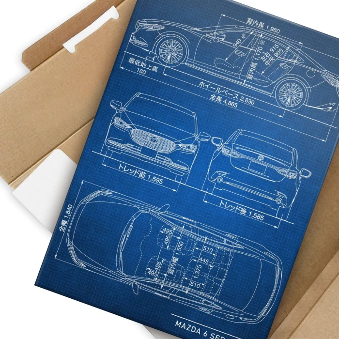 Plakat metalowy Mazda 6 Sedan Tech Prezent