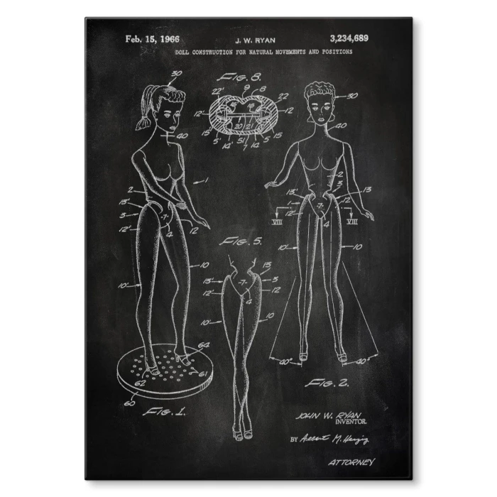 Plakat metalowy Barbie Doll Slate Prezent