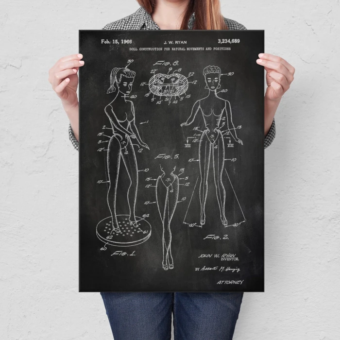 Plakat metalowy Barbie Doll Slate Prezent