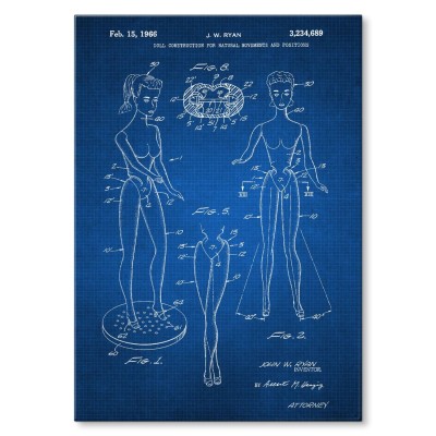 Plakat metalowy Barbie Doll Tech Prezent