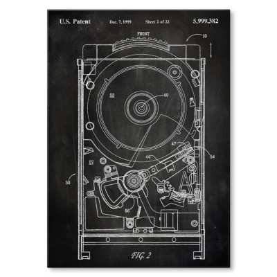 Plakat metalowy Hard disc drive Slate Prezent