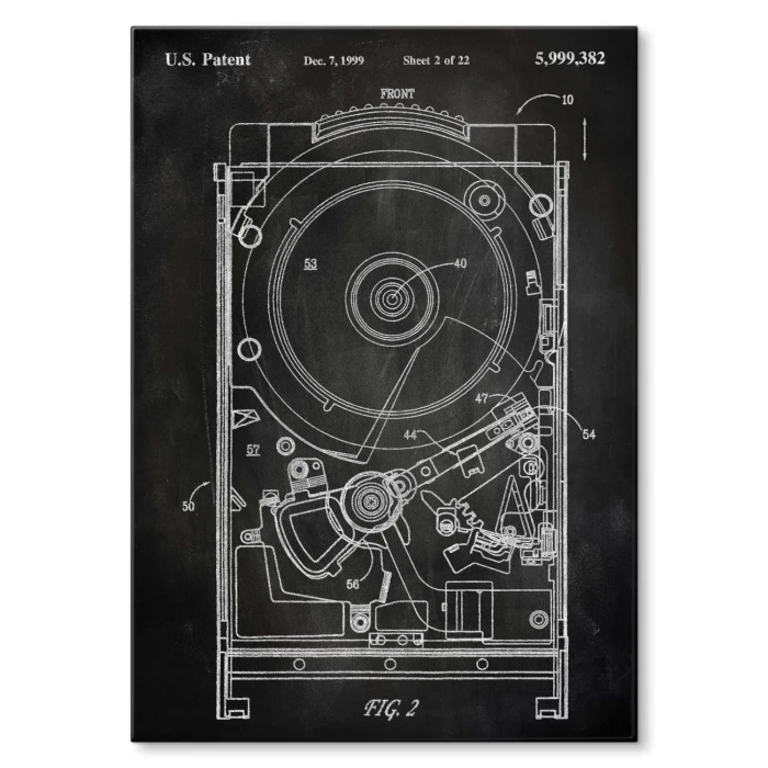 Plakat metalowy Hard disc drive Slate Prezent