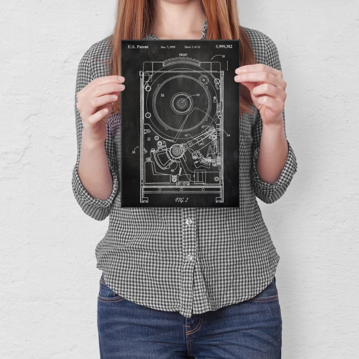 Poster metal Hard disc drive Slate gift
