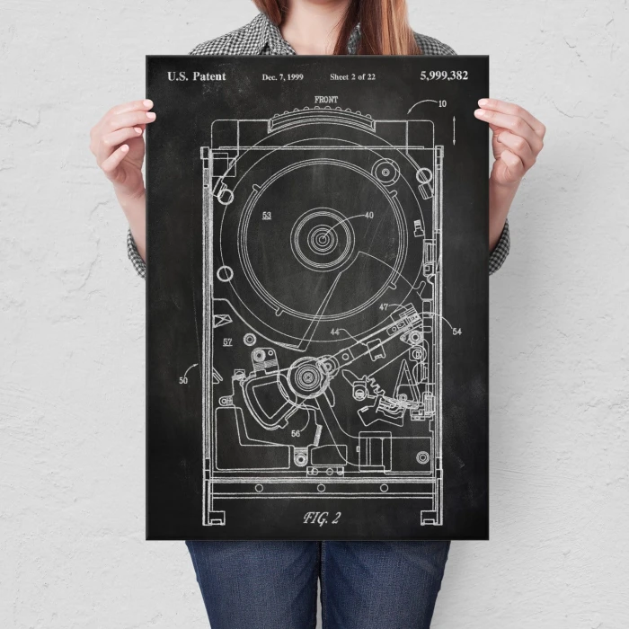 Poster metal Hard disc drive Slate gift