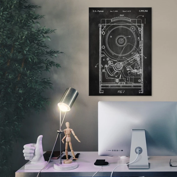 Poster metal Hard disc drive Slate gift