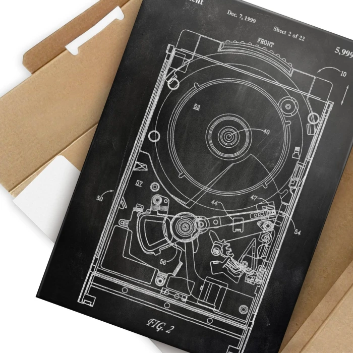 Poster metal Hard disc drive Slate gift