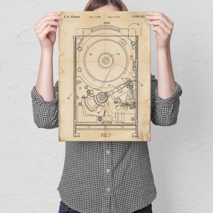 Poster metal HDD Computer Retro gift