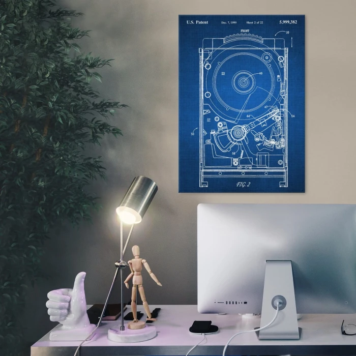 Plakat metalowy HDD Computer Tech Prezent