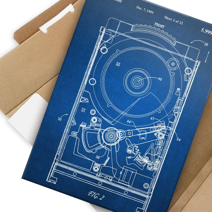 Plakat metalowy HDD Computer Tech Prezent
