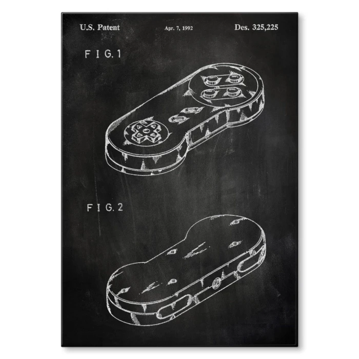Plakat metalowy Gamepad Slate Prezent