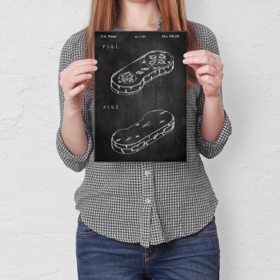 Plakat metalowy Gamepad Slate Prezent
