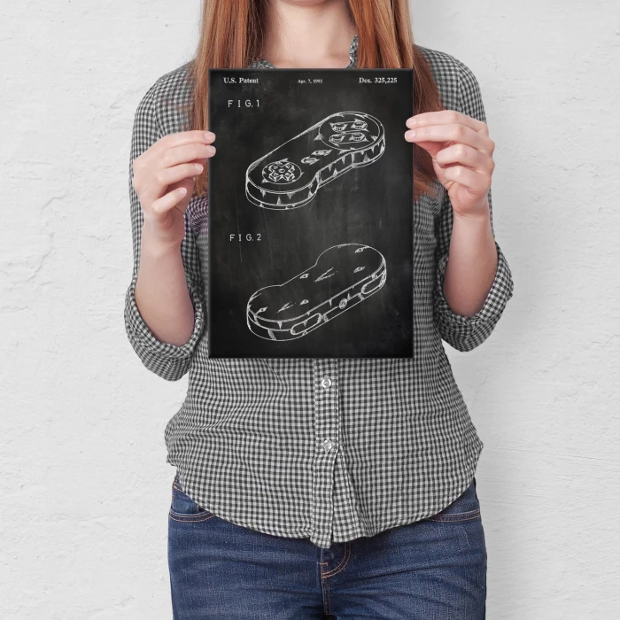 Plakat metalowy Gamepad Slate Prezent