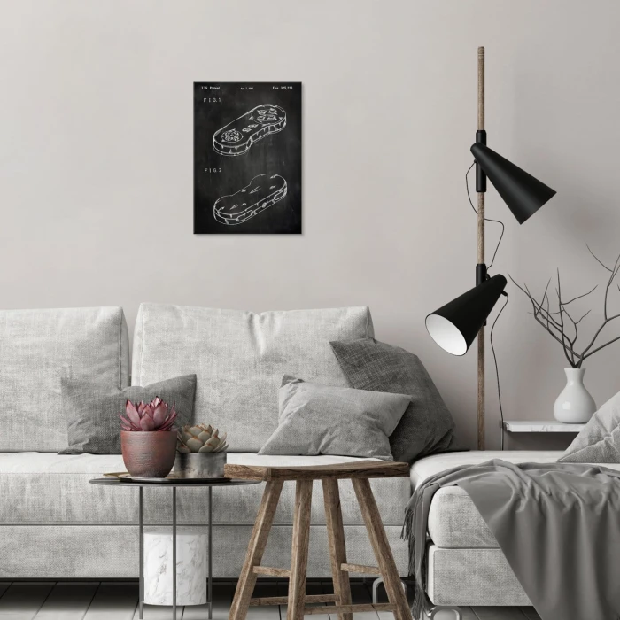 Plakat metalowy Gamepad Slate Prezent