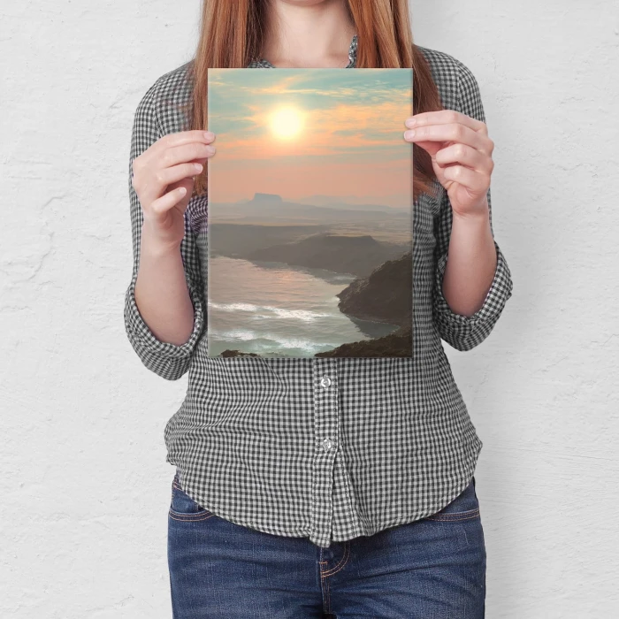 Poster metal lake on Mars gift