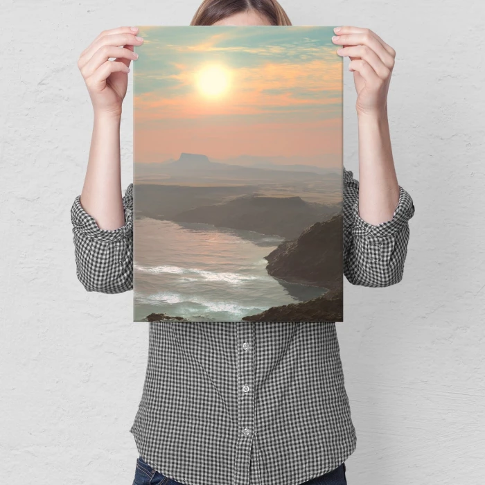 Poster metal lake on Mars gift