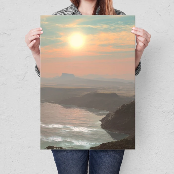 Poster metal lake on Mars gift