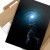Poster metal astronaut and galaxy gift