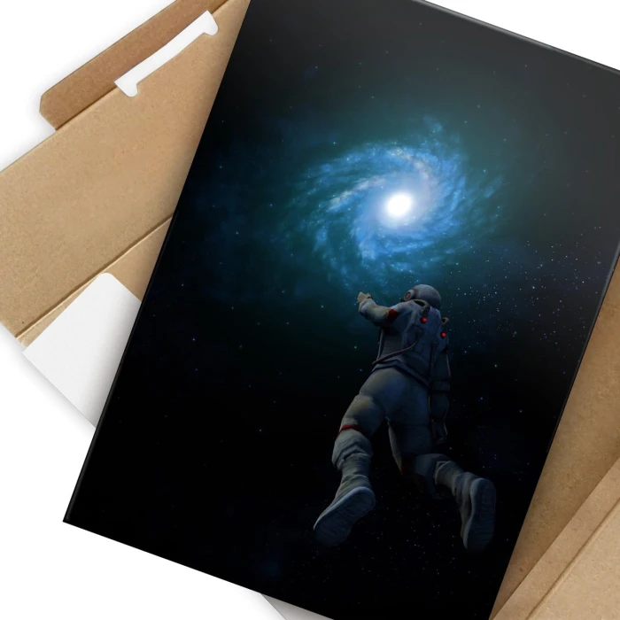 Poster metal astronaut and galaxy gift
