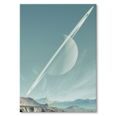 Plakat metalowy planet by day Prezent