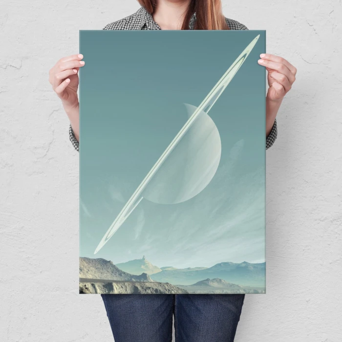 Poster metal planet by day gift