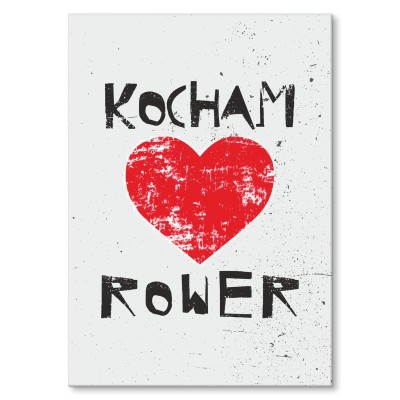Plakat metalowy Kocham rower Prezent