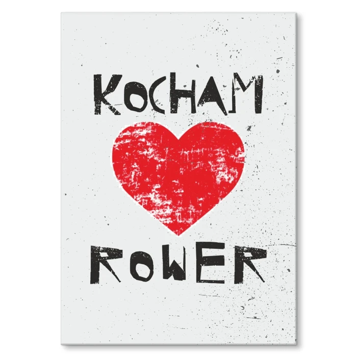 Plakat metalowy Kocham rower Prezent
