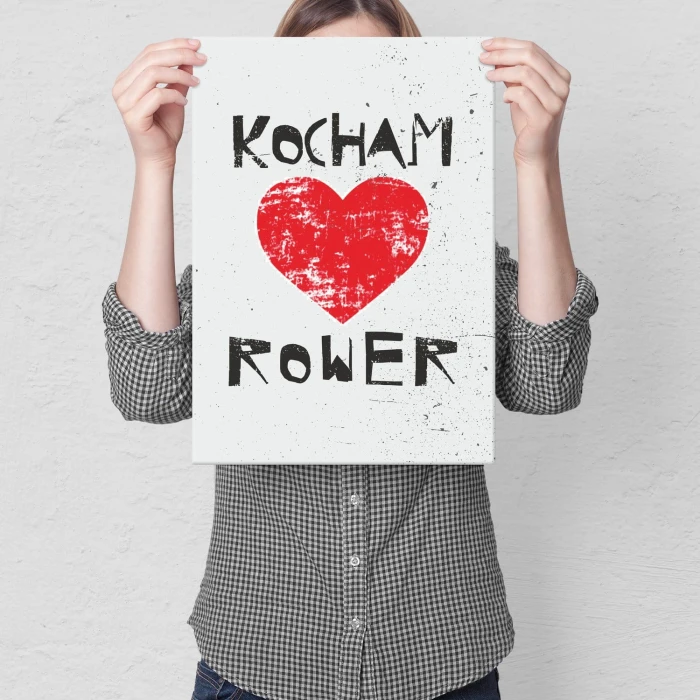 Poster metal Kocham rower gift