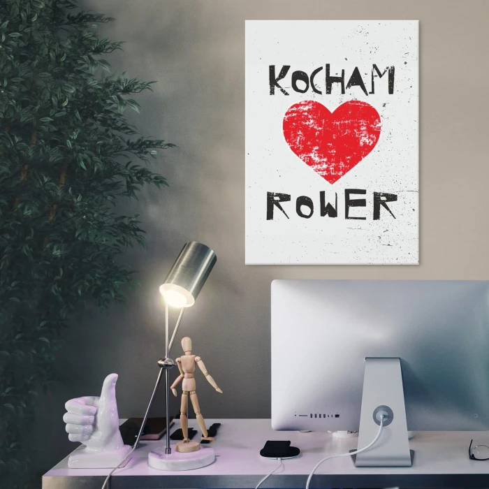 Poster metal Kocham rower gift