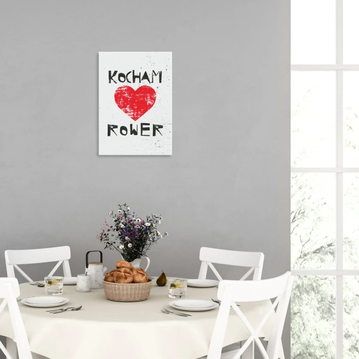 Poster metal Kocham rower gift