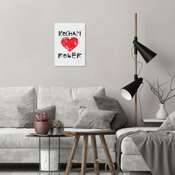 Poster metal Kocham rower gift